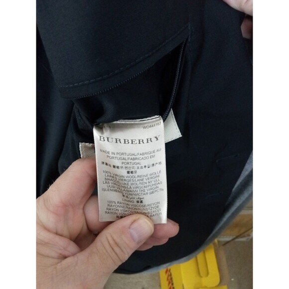 Burberry Blazer Milbank Travel 3102 Black Lightweight 54R - Picture 6 of 10